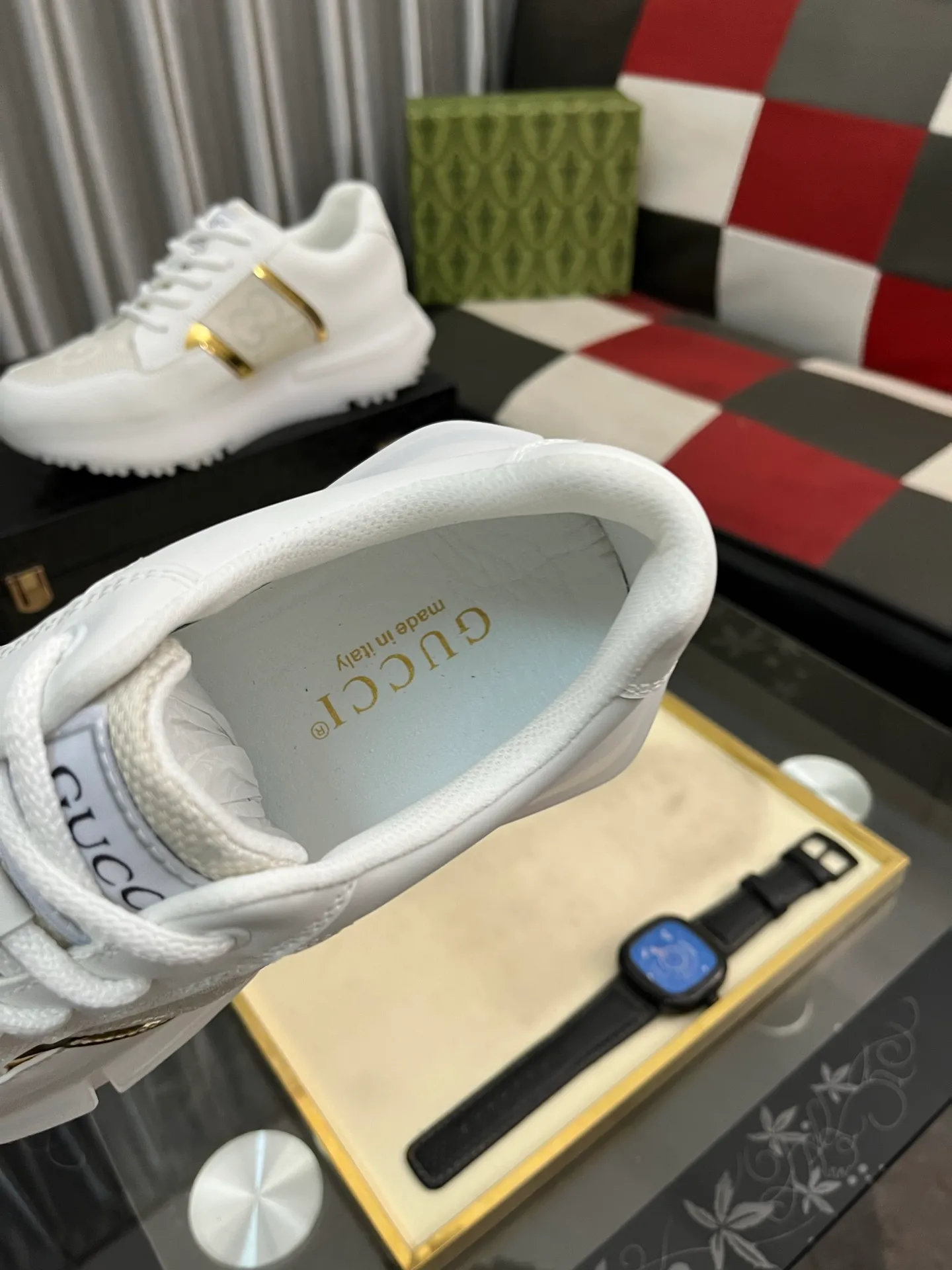 Men's Men's Shoes 💰458⌚️⌚️【GUCCI】Gucci men's latest white shoe series casual shoes! The official website is built 1:1. Upper: Made of imported cowhide, with electric embroidery ➕Inner lining: Made of high-quality first-layer pigskin, soft and comfortable. Picky material selection and exquisite workmanship give you the best enjoyment. Size: 38-44 yards, 4️⃣ colors available.